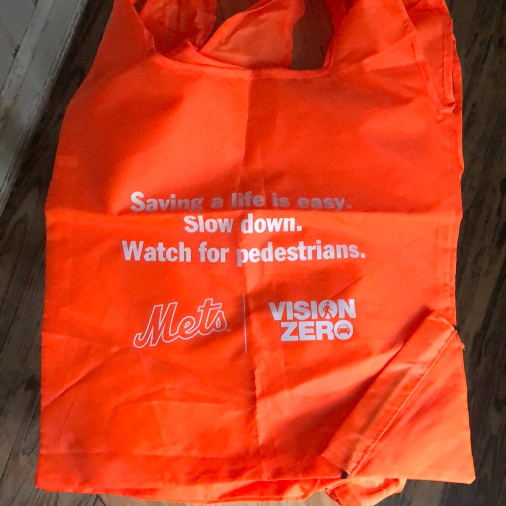 Set of 2 NY Mets Orange Reusable Shopping Bags